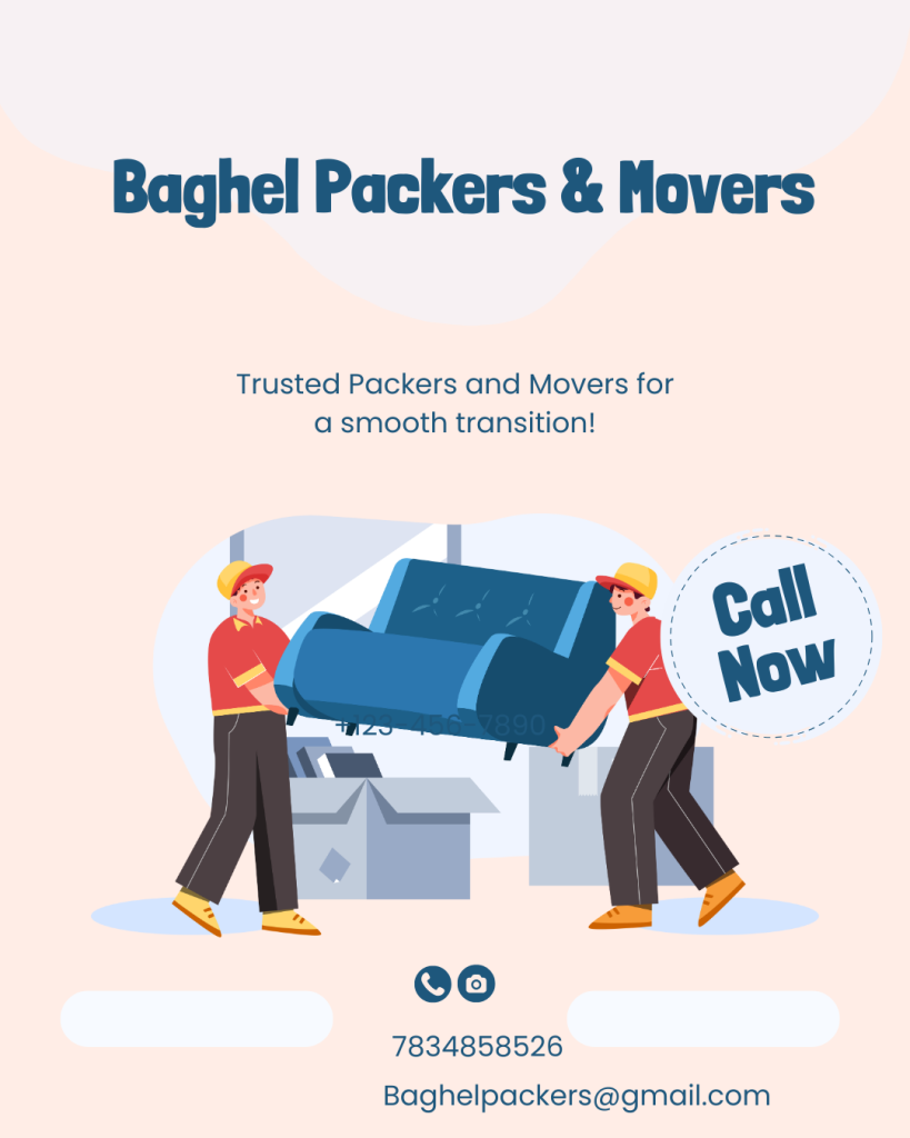 blue and white simple packers and movers company services promotion instagram post 1